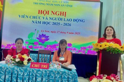 TRƯỜNG MẦM NON AN VĨNH TỔ CHỨC HỘI NGHỊ VIÊN CHỨC, NGƯỜI LAO ĐỘNG NĂM HỌC 2025-2026