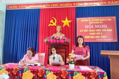 Hội Nghị ký kết giao ước thu đua cụm số 3 năm học 2021-2022